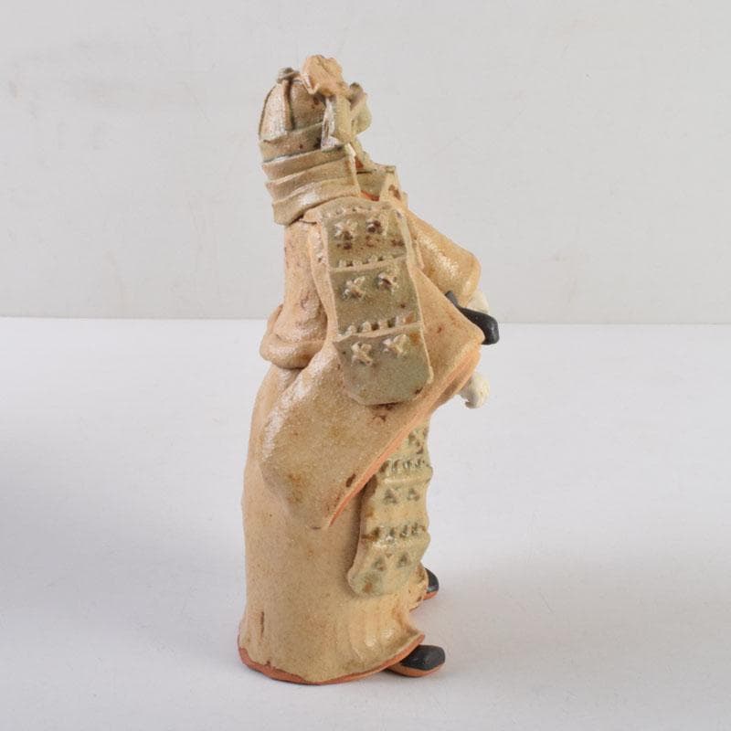 矢羽多英子作　五月陶人形　節句飾　置物　共箱　M　8732