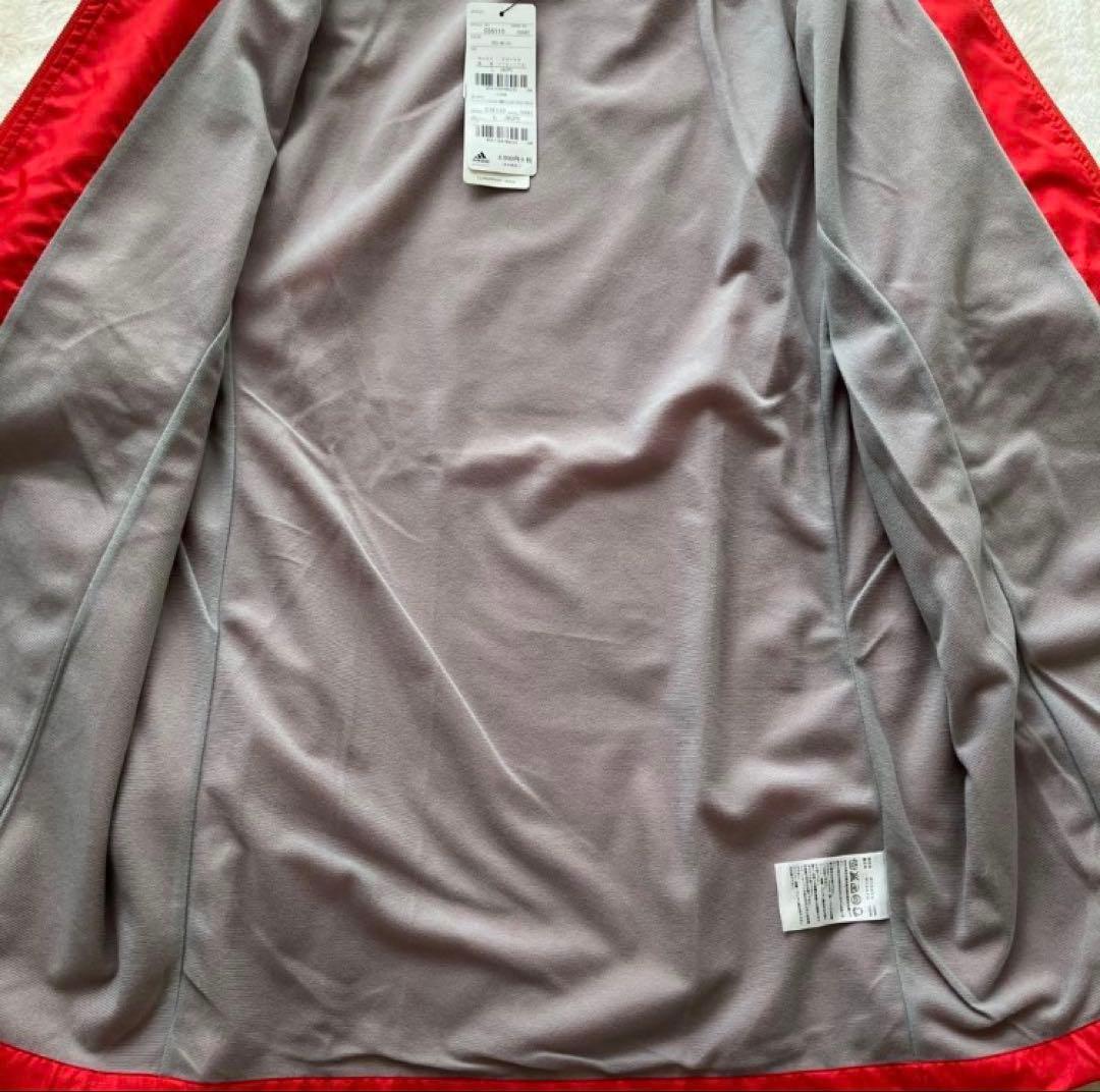 新品タグ付✨adidas アディダス ウィンドブレーカー レッド 赤 L 防風