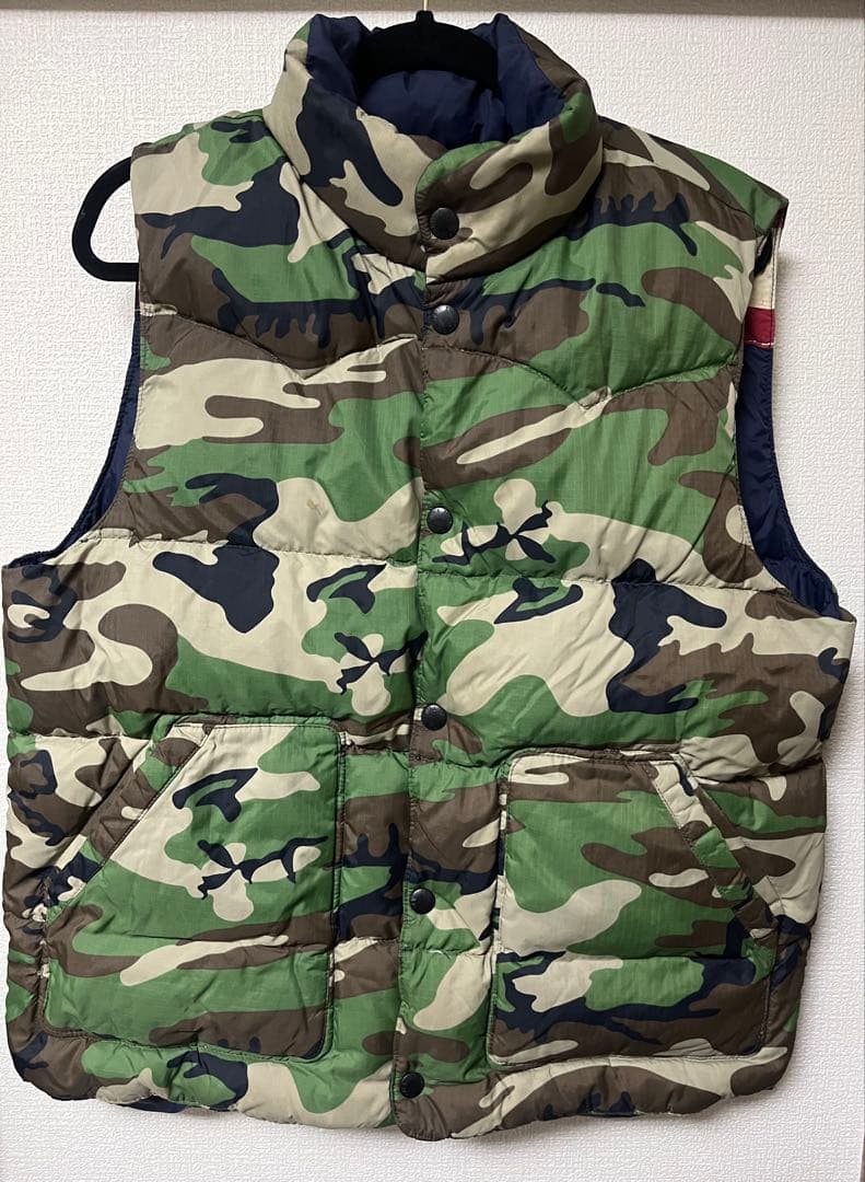 RALPH LAURENダウンベスト 星条旗xカモフラージュ　リバーシブル