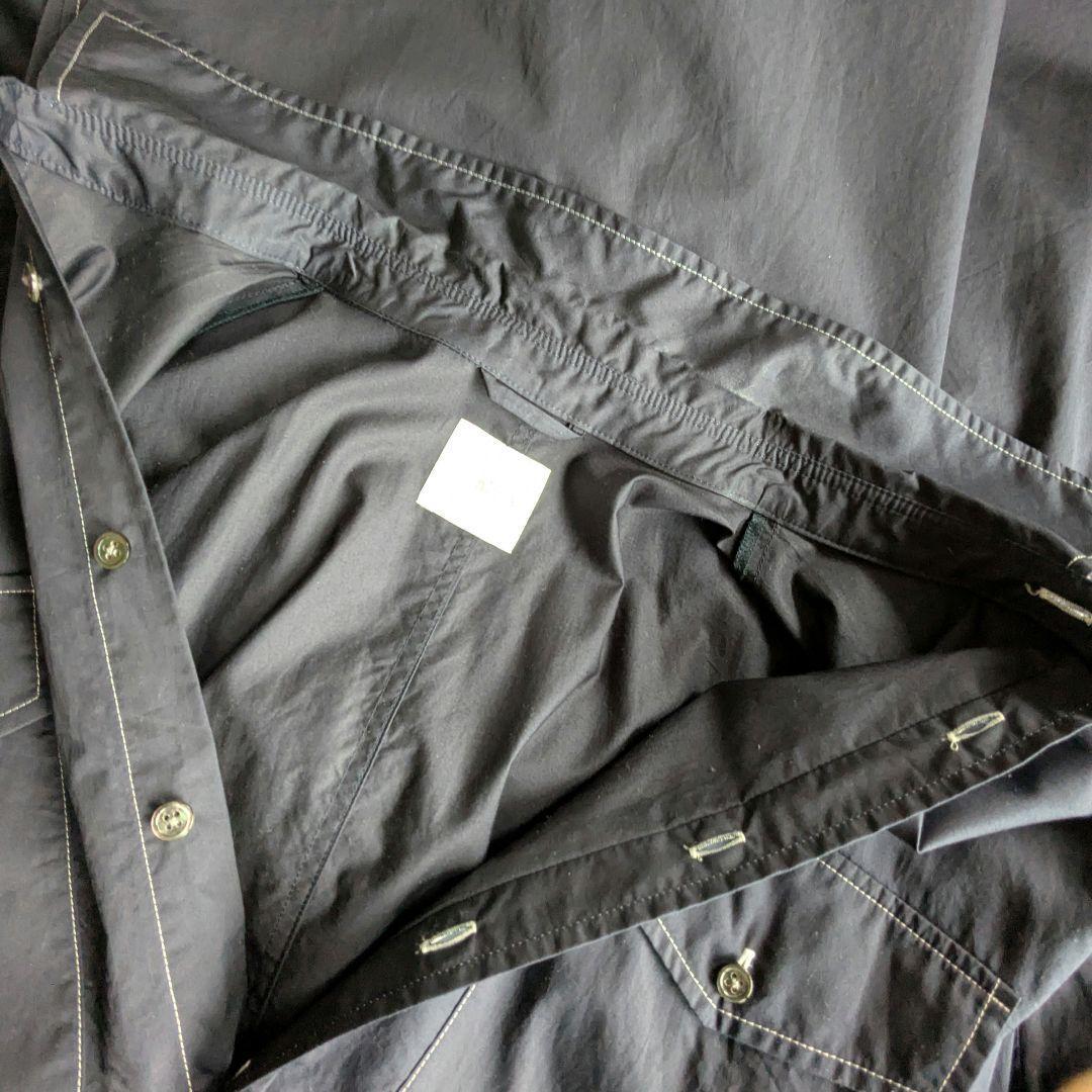 jonnlynx ジョンリンクス コットン ロング シャツワンピース ネイビー