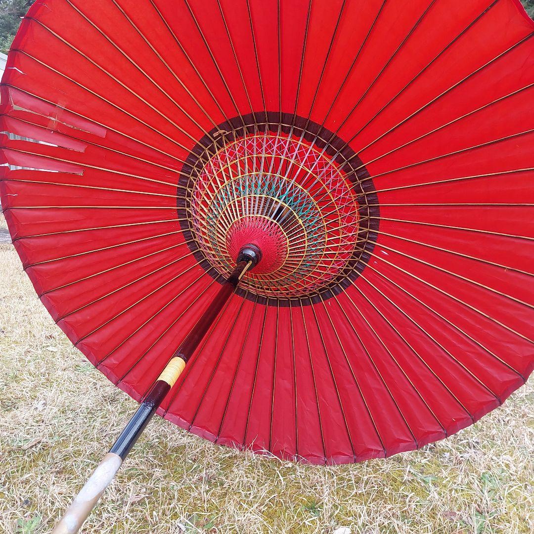 野点傘　２．５尺のサイズ全長196cm、傘の直径141cm