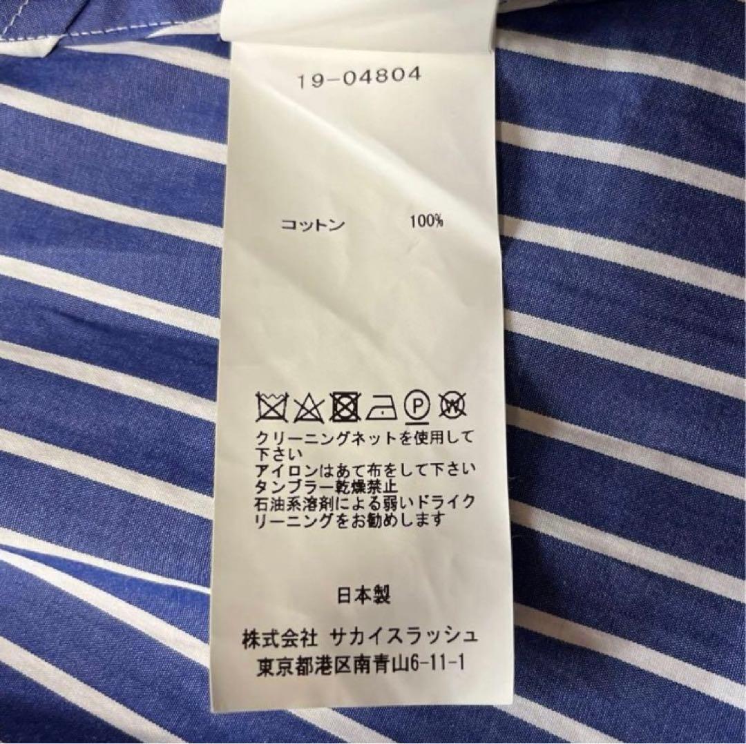 M M　ｓａｃａｉ　サカイ　ストライプ　シャツ　ワンピース