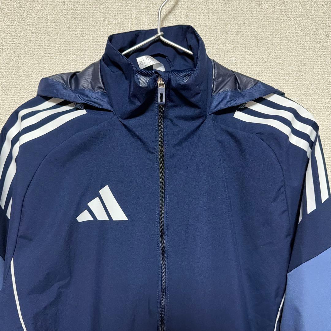 adidas ウィンドブレーカー ネイビー/グレー