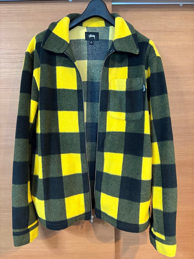 Stussy チェック柄 フリースジャケット M