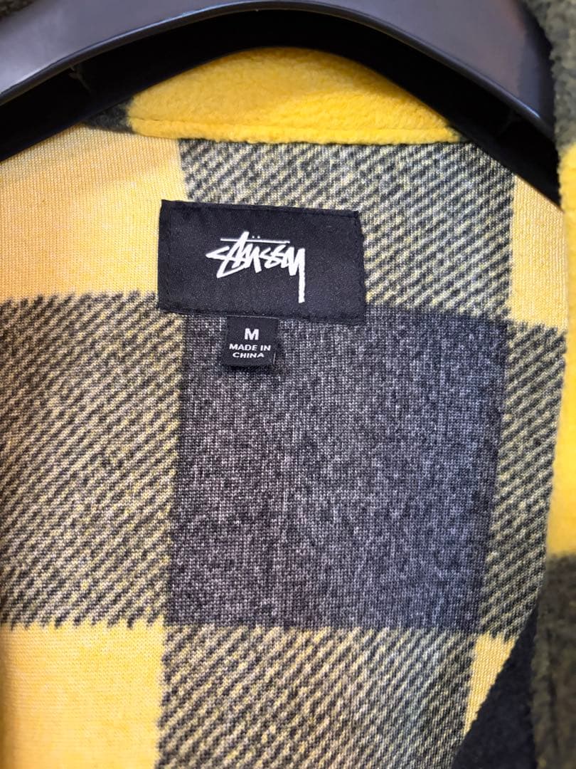 Stussy チェック柄 フリースジャケット M