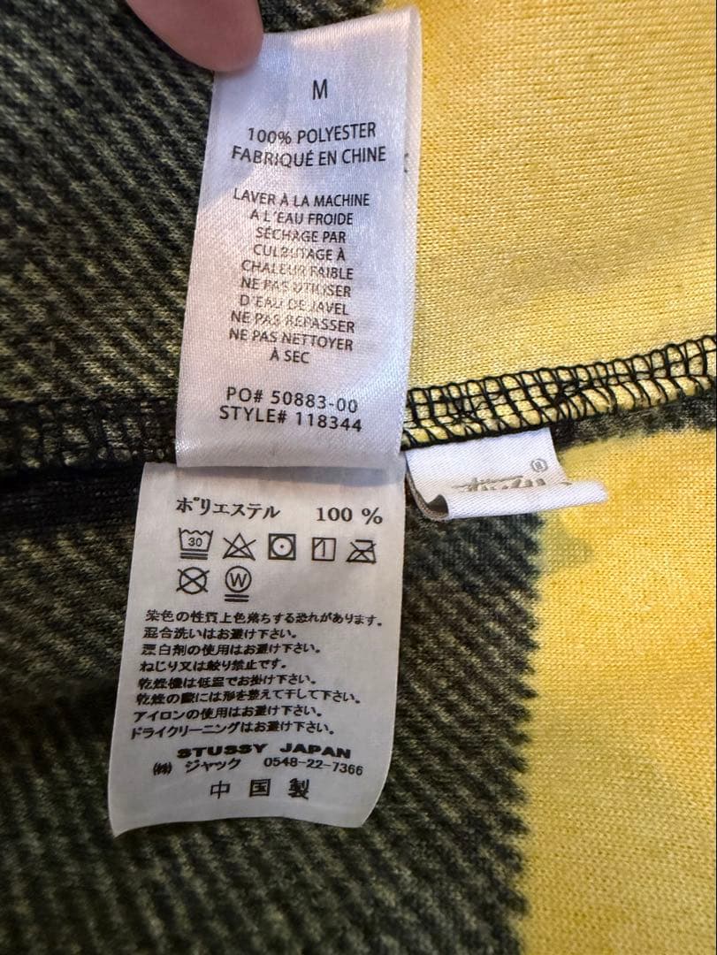 Stussy チェック柄 フリースジャケット M
