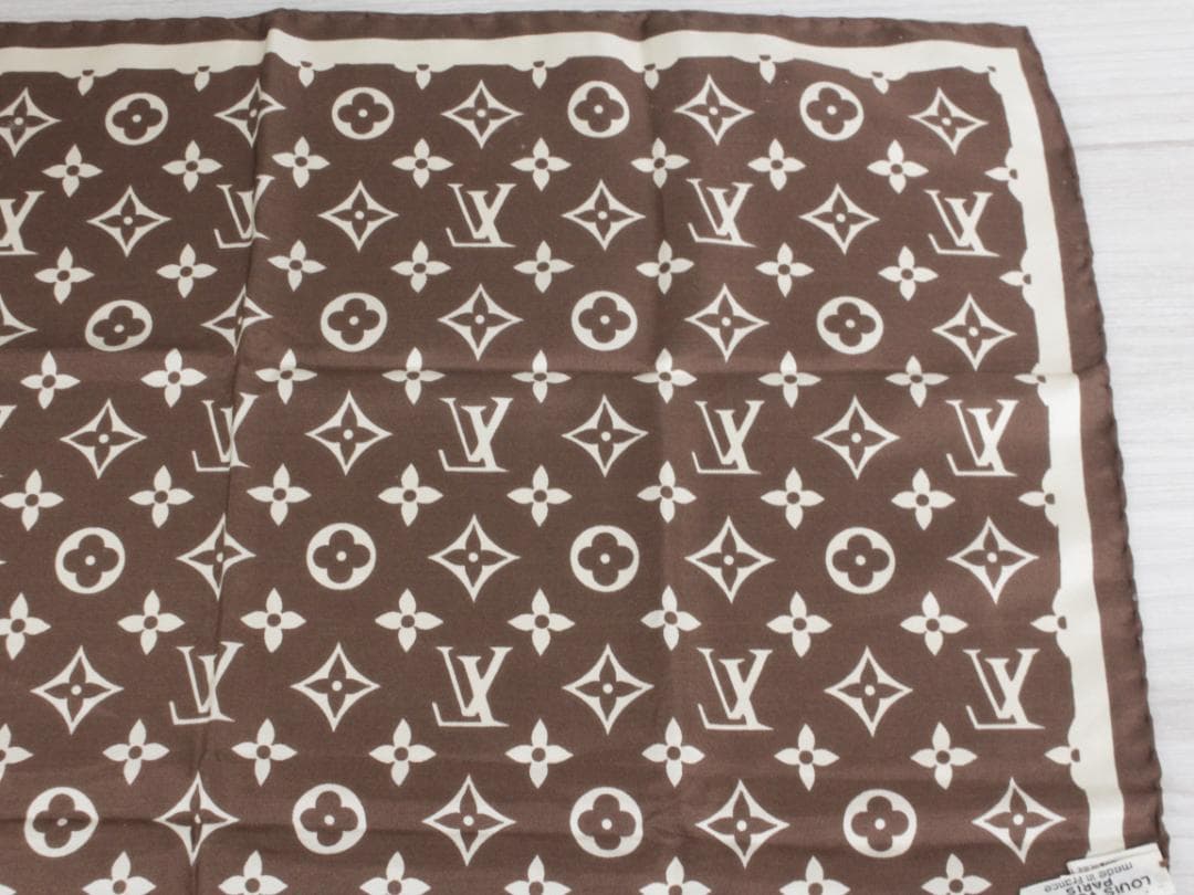 ▲ルイヴィトン モノグラム スカーフ シルク レディース 55x55㎝
