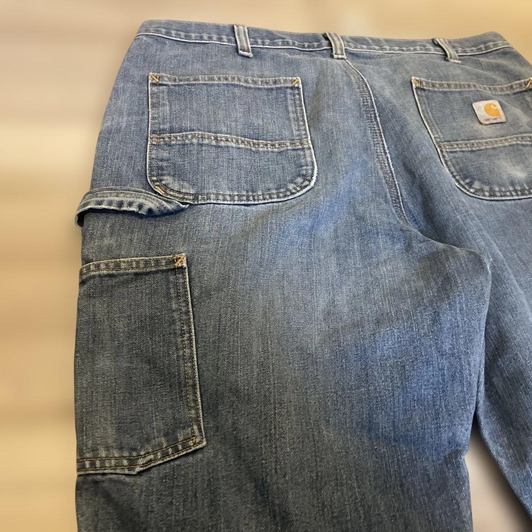 メキシコ製Carhartt デニムブルー ペインターパンツ 38X34