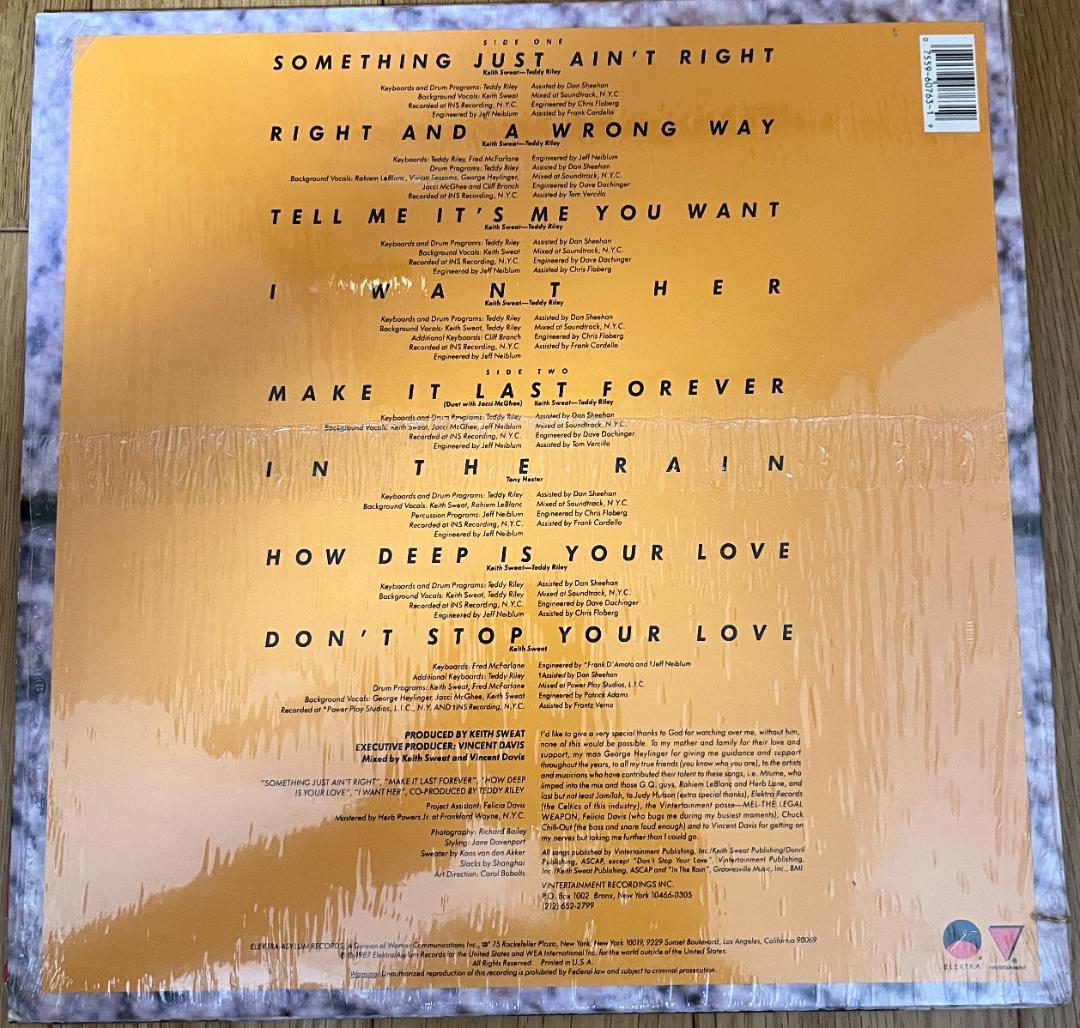 Keith Sweat Make It Last Forever USオリジナル