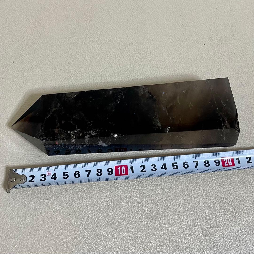 スモーキークォーツ タワー ポイント クリスタル 虹入茶水晶 幸運 レインボー