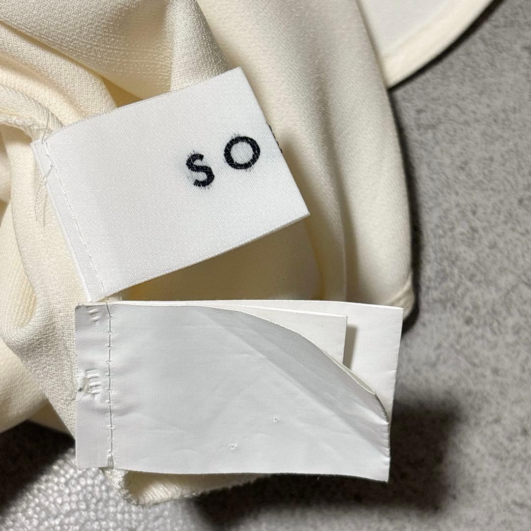 美品 SOEJU ソージュ Aラインチュニックブラウス ゆったり とろみ 洗える
