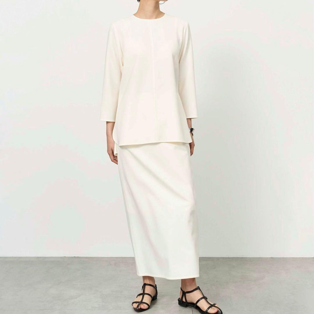 美品 SOEJU ソージュ Aラインチュニックブラウス ゆったり とろみ 洗える