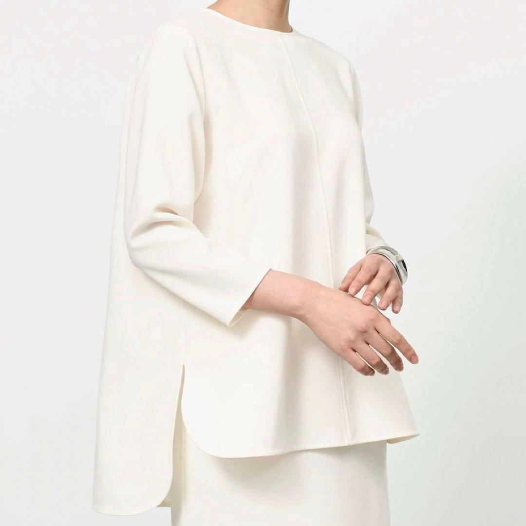 美品 SOEJU ソージュ Aラインチュニックブラウス ゆったり とろみ 洗える