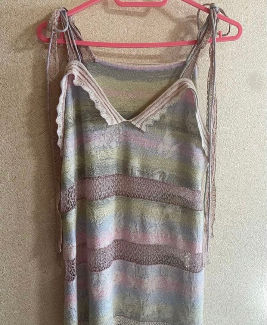 rurumu:♡ tiered dyeing camisole dress