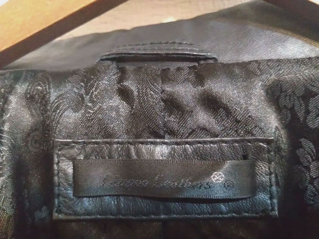 ★新品未使用 Liugoo Leathers ブラックレザーテーラードジャケット