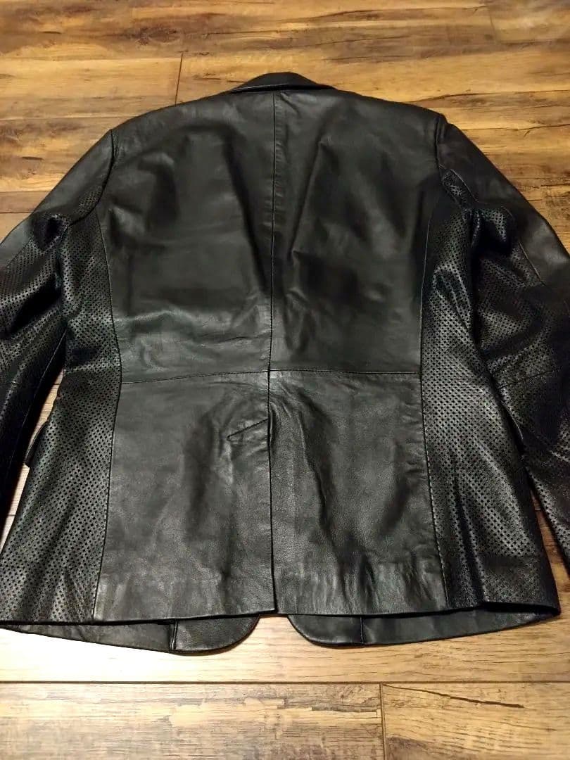 ★新品未使用 Liugoo Leathers ブラックレザーテーラードジャケット