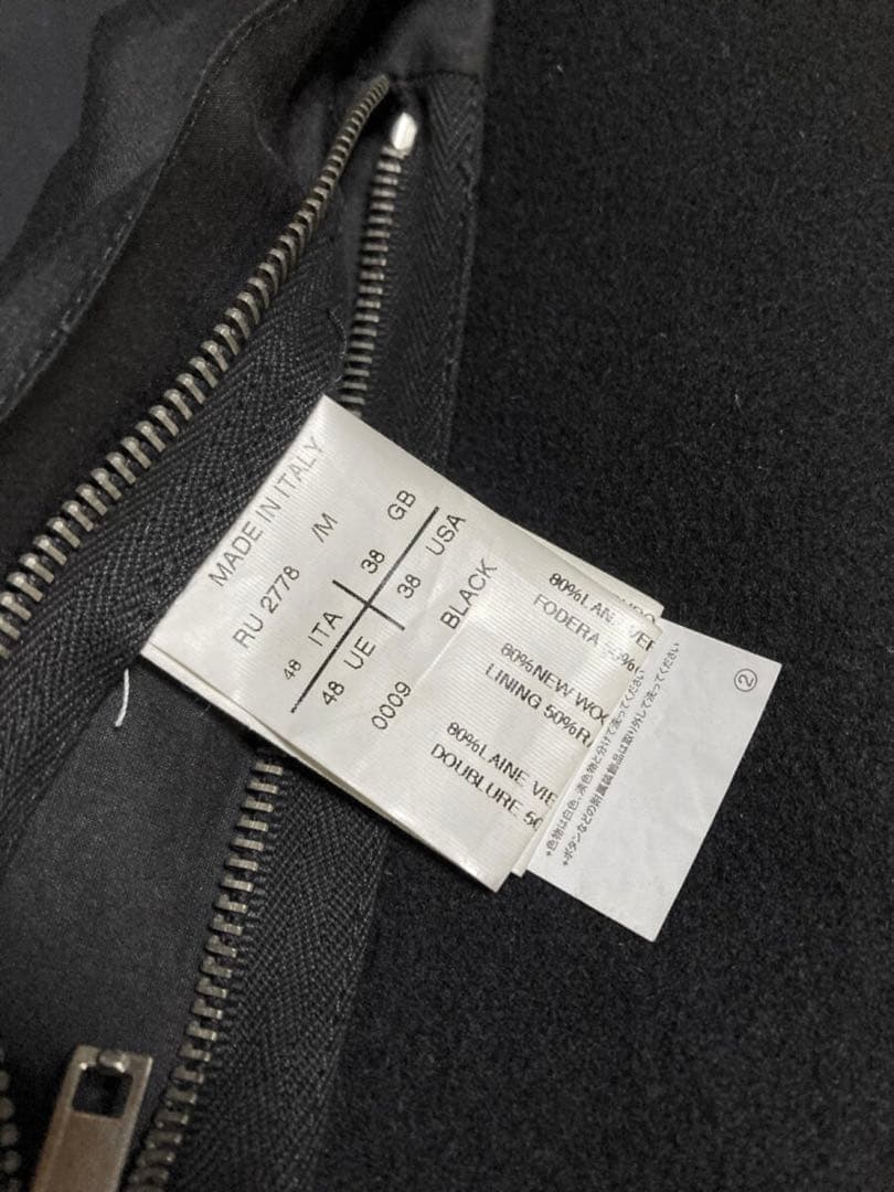 け*離様 Rick Owens リックオウエンス メタル ダッフルコート ジャケ