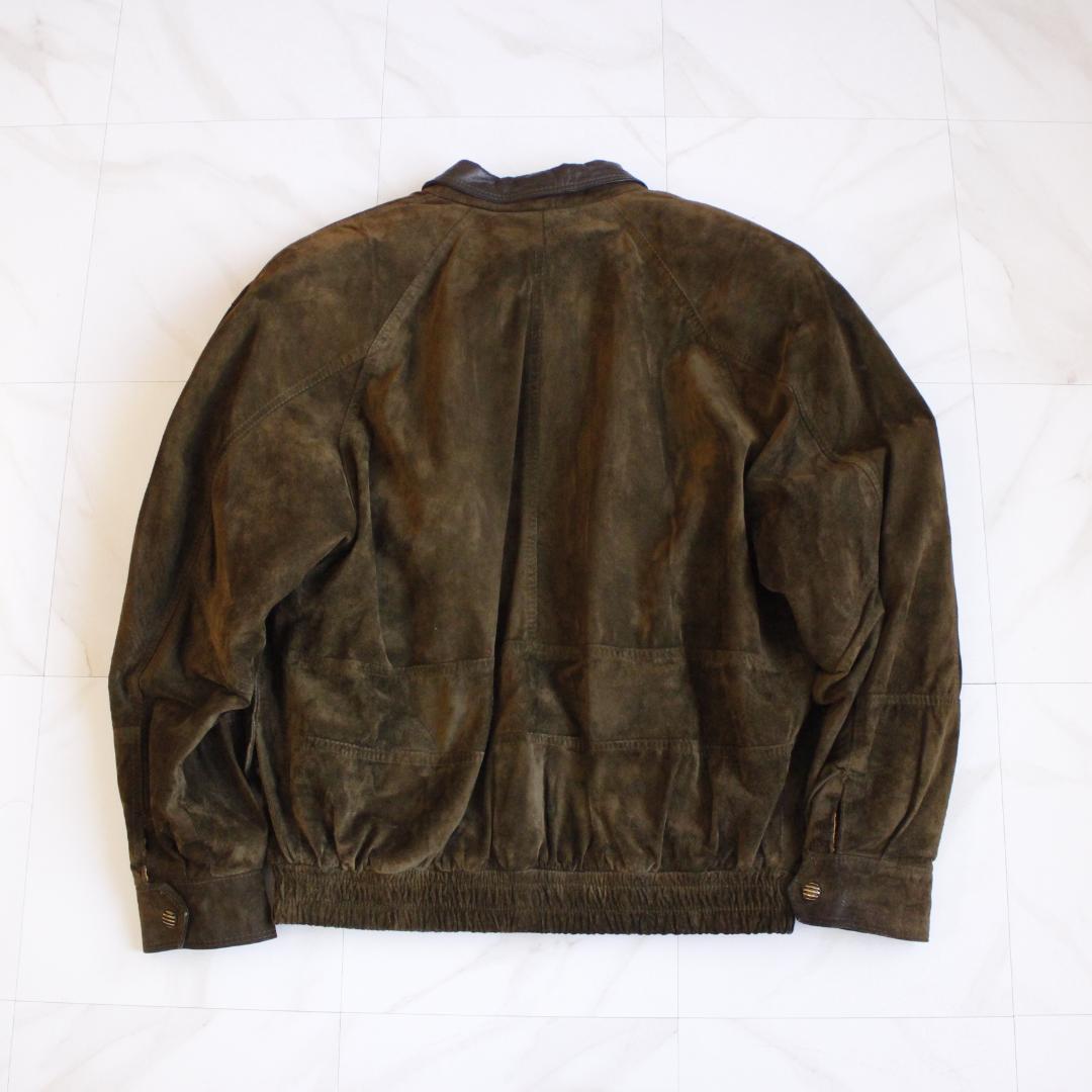 SAHARA WEAR vera pelle スエードブルゾン 3L カーキ