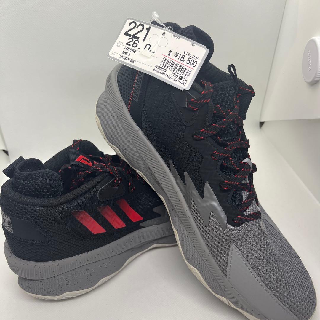 新品☆未使用　Adidas アディダス Dame 8 26.0cm HR1558