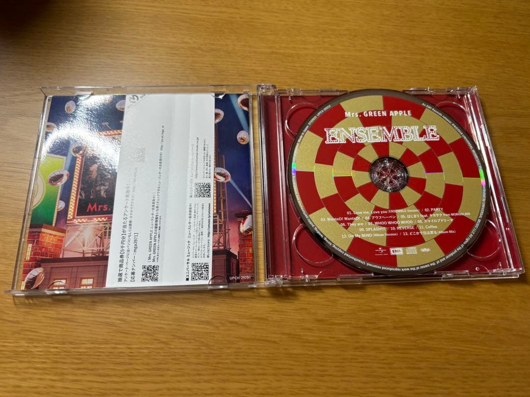Mrs.GREEN APPLE アルバム ENSEMBLE 初回限定盤