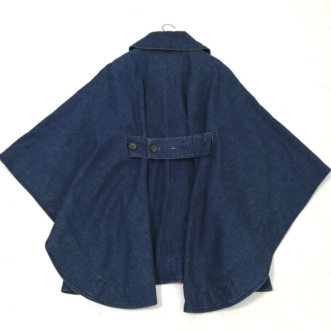 美品✨ クラネ　デニム ケープ　コート　ポンチョ　23SS　インディゴ　　F