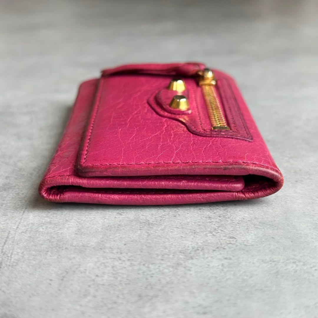 希少色✨BALENCIAGA クラシック　レザーキーケース　スタッズ　ピンク