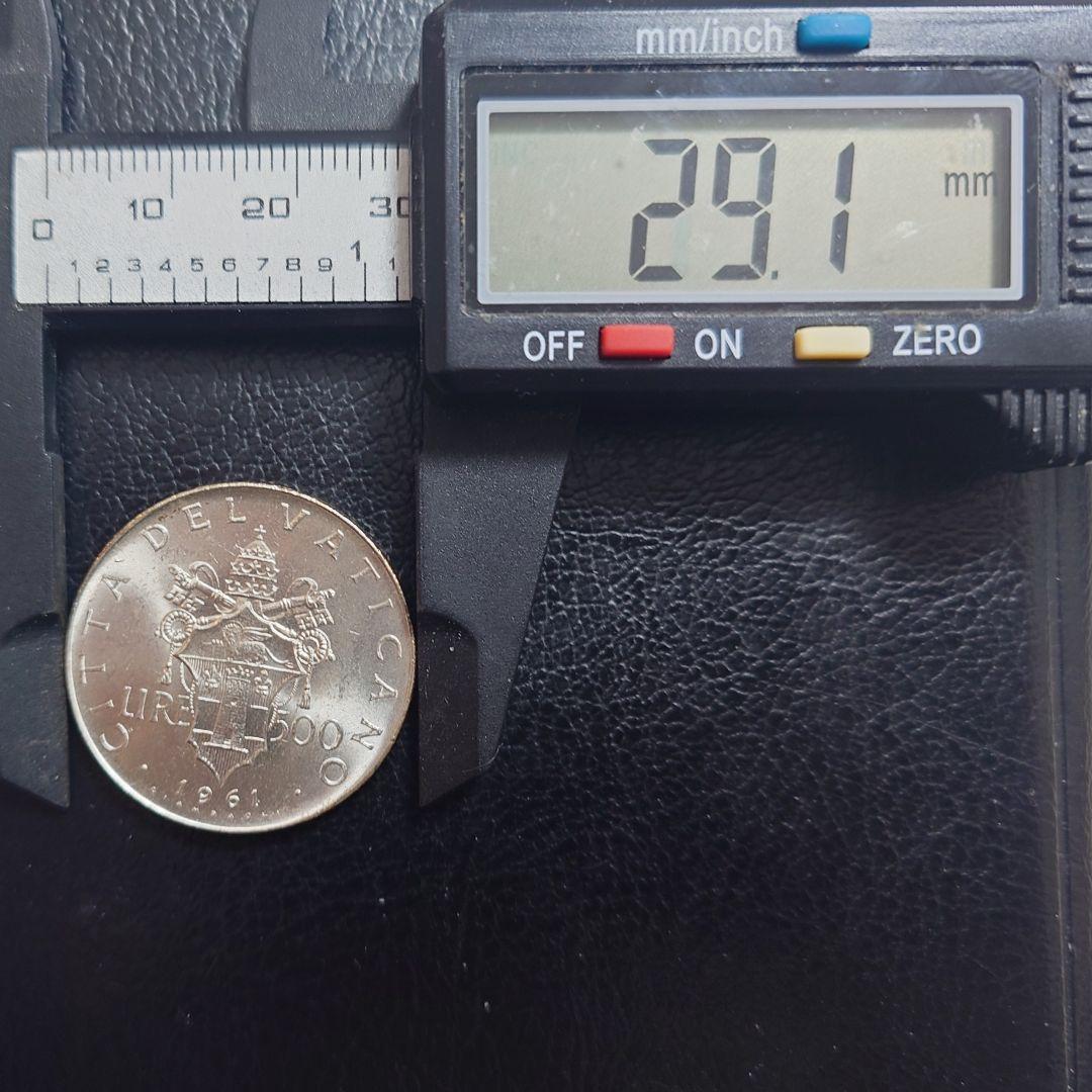 1958年 バチカン市国銀貨 500リラ ピウス12世教皇銀貨silver835