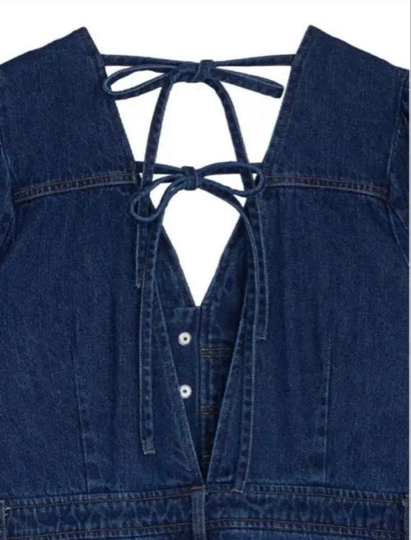 Ameri♡ ADORABLE BACK RIBBON DENIM DRESS