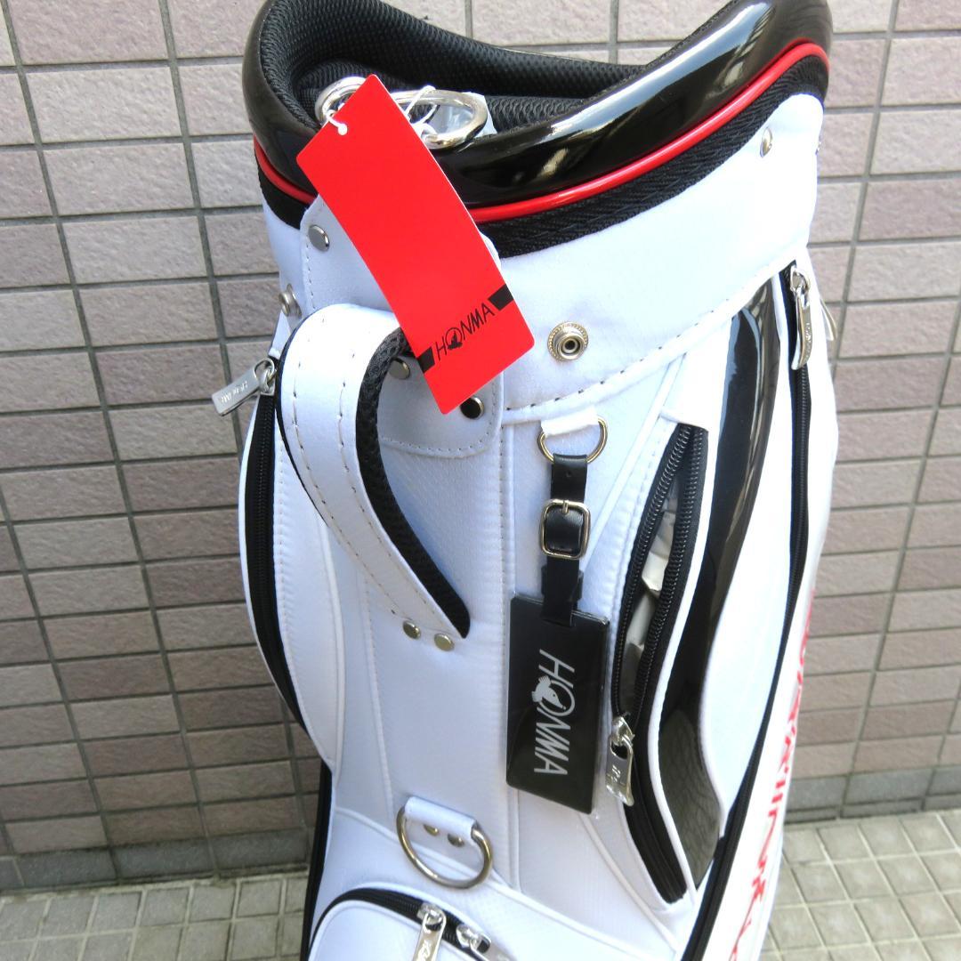 未使用　HONMA ホンマ 　キャディーバック　9型 ホワイト×レッド