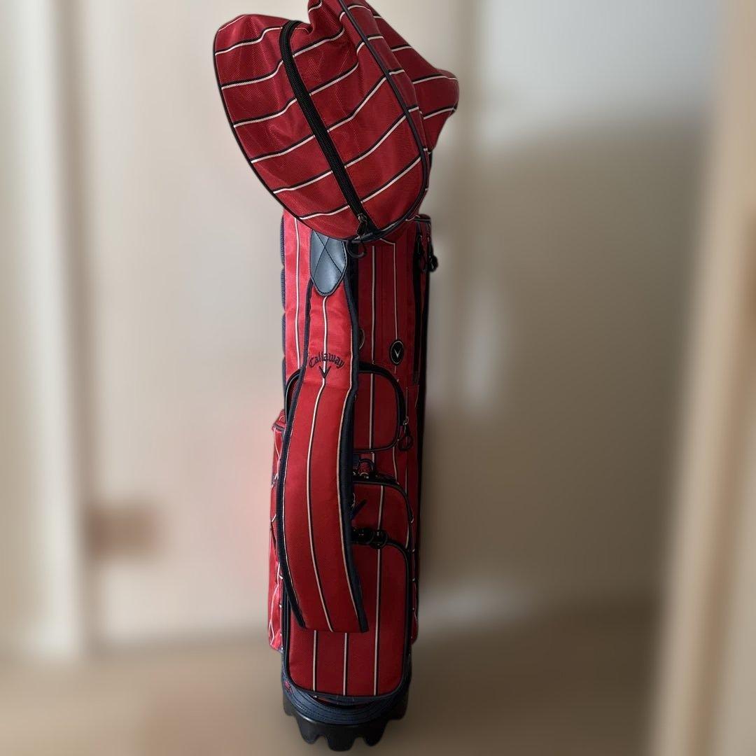 Callaway キャディバッグ 赤と白のストライプ　キャディバッグ