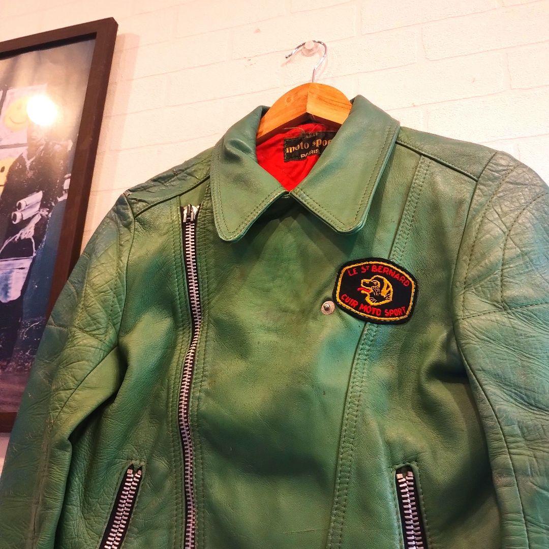 www. vintage 70s france グリーン ライダース