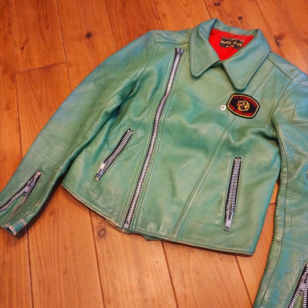www. vintage 70s france グリーン ライダース