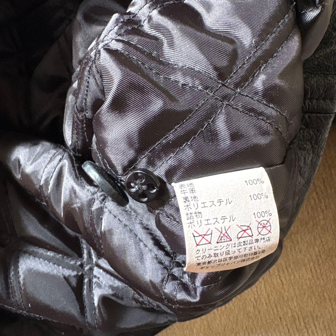 ジャケット・アウター 90sOLD GAP GENUINE LEATHER BLACK JACKETM