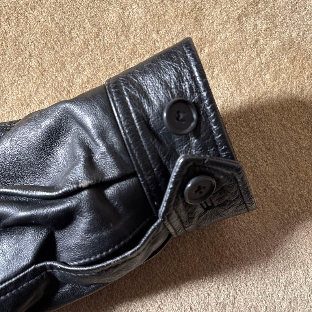 ジャケット・アウター 90sOLD GAP GENUINE LEATHER BLACK JACKETM