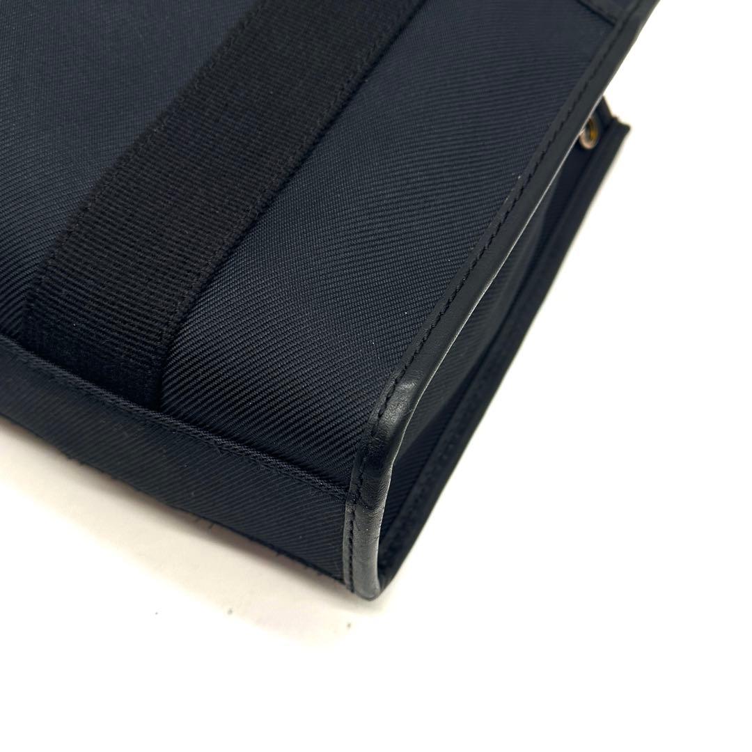 極美品 ハンティングワールド キャンバストート サファリトゥデイ レザー 黒