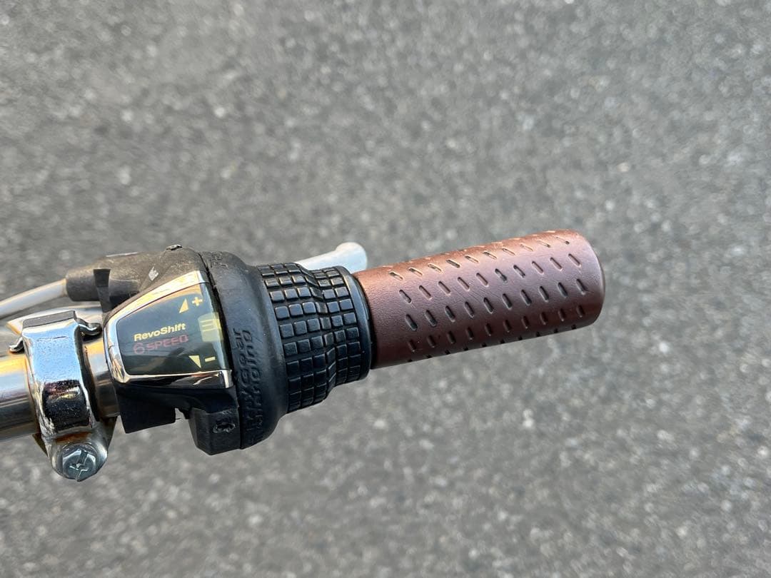 美品中古6段変速自転車⭐︎LEDオートライト⭐︎大型籐風カゴ⭐︎ブルー⭐︎配達地域限定⭐︎
