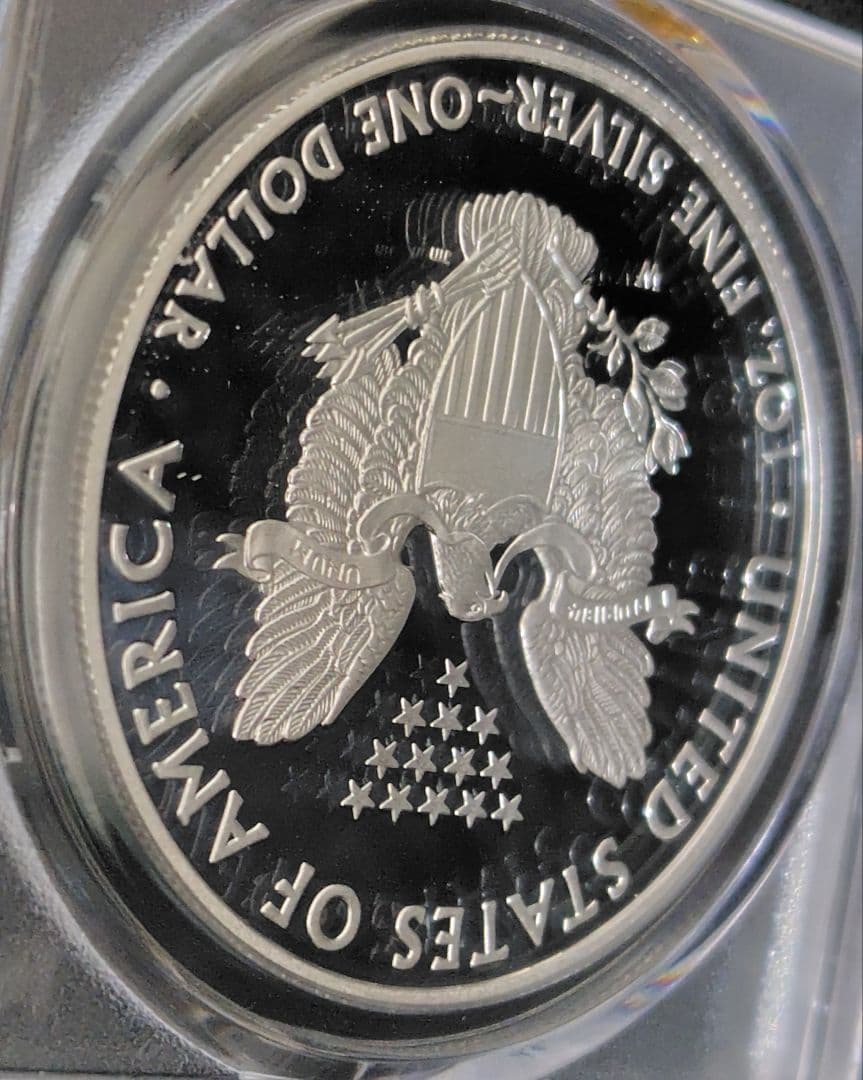 ガズデン旗ラベル 2008年 アメリカ イーグル銀貨 PCGS PR70DCAM