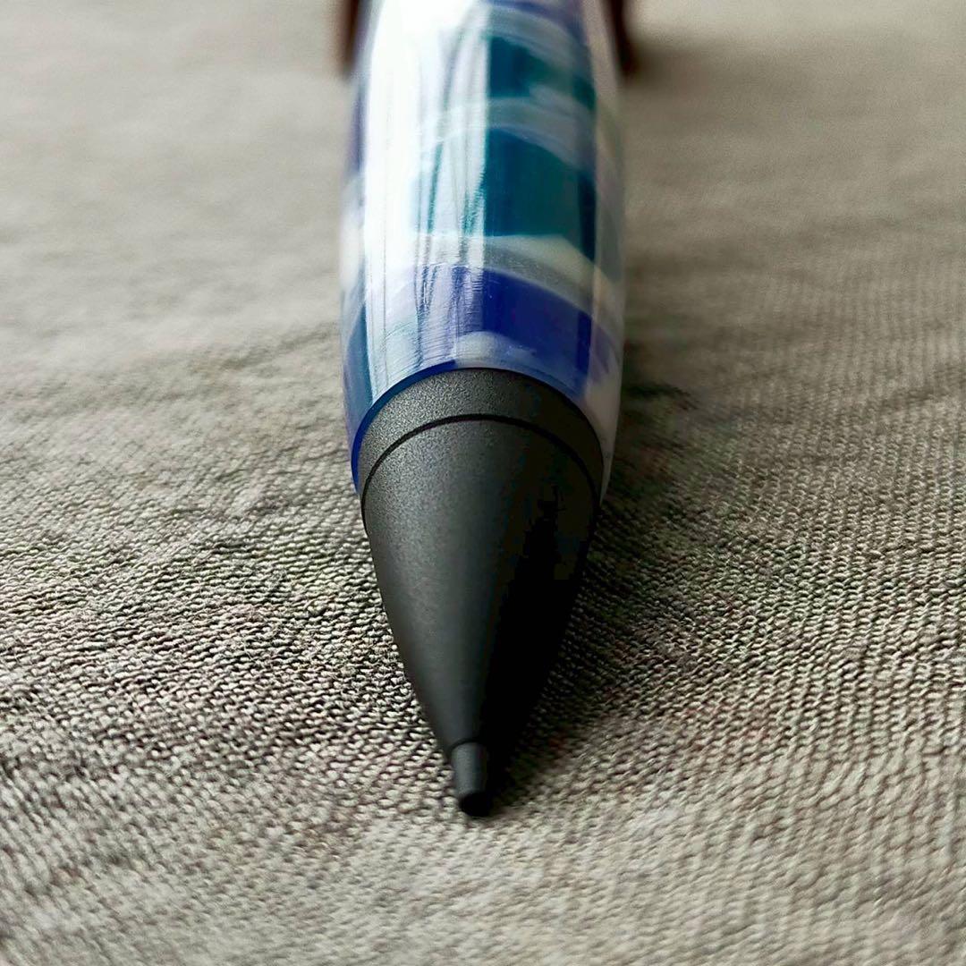 【氷河】　蓄光レジン　ハンドメイド　シャープペン　0.5mm　ブラック