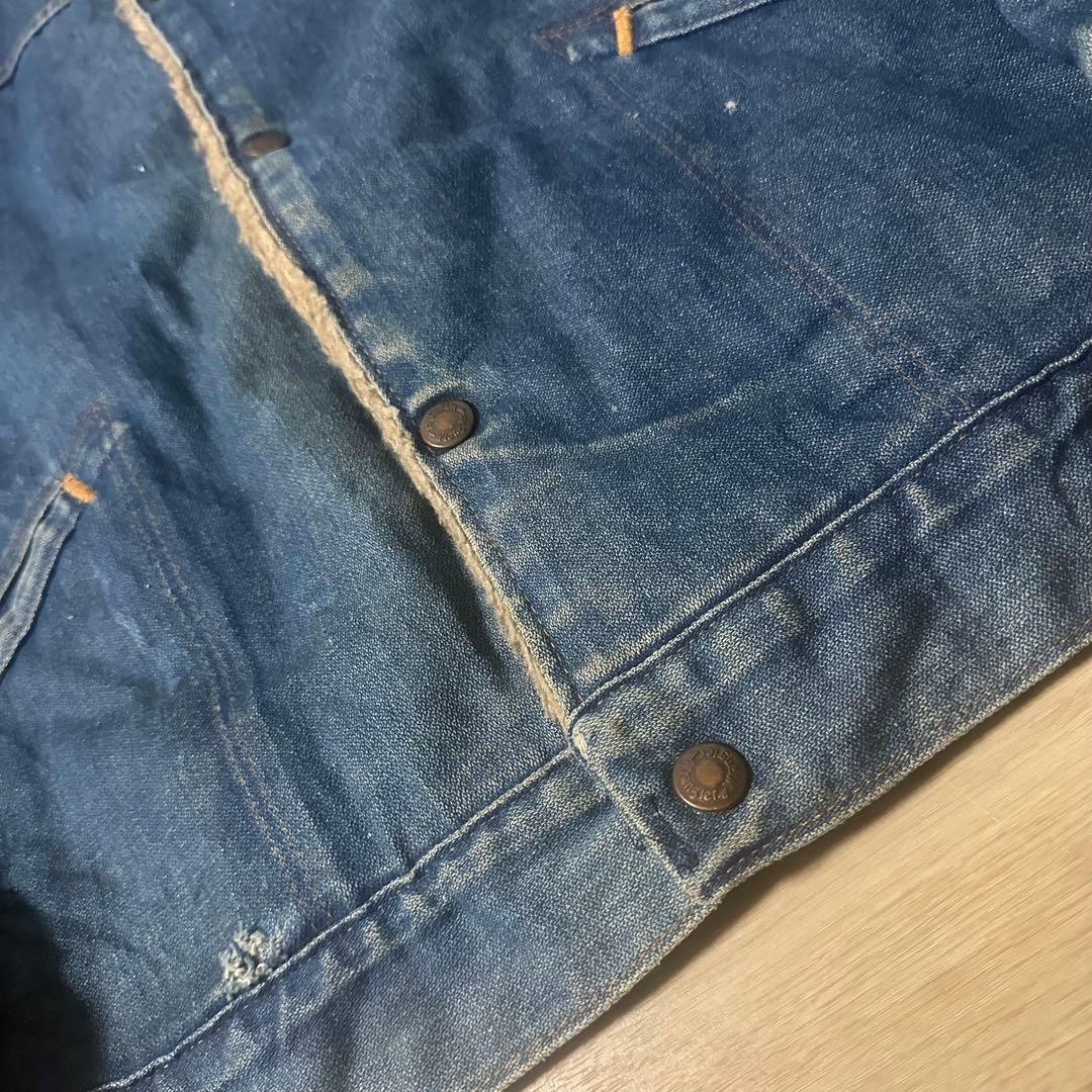 80sラングラー Wrangler 裏ボア 襟コーズ デニムジャケット44