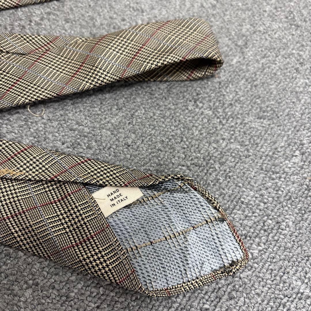 RRL ダブルアールエル ハンドメイド ネクタイ　チェック　シルク