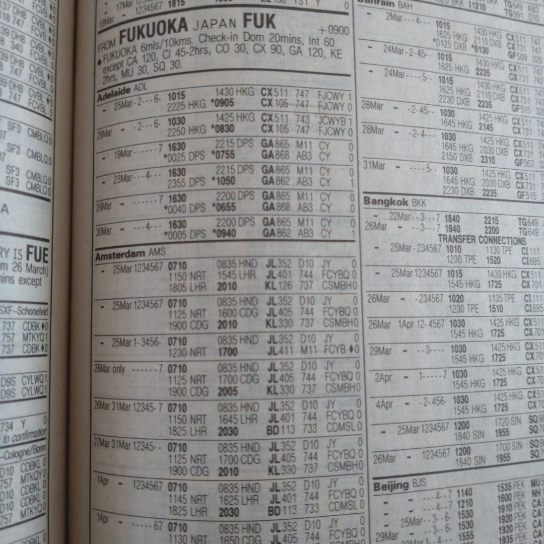 ＡＢＣ World Airways Guide MAR 1995 貴重品　洋書