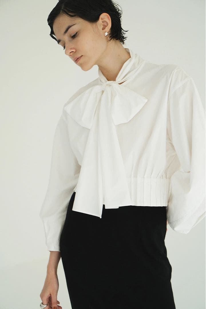 クラネ　CLANE RIBBON ZIP SHIRTS