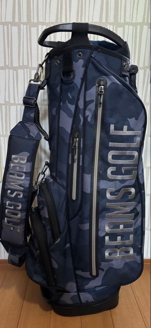BEAMS GOLF ビームスゴルフ ブルーグレーカモ キャディバック 美品