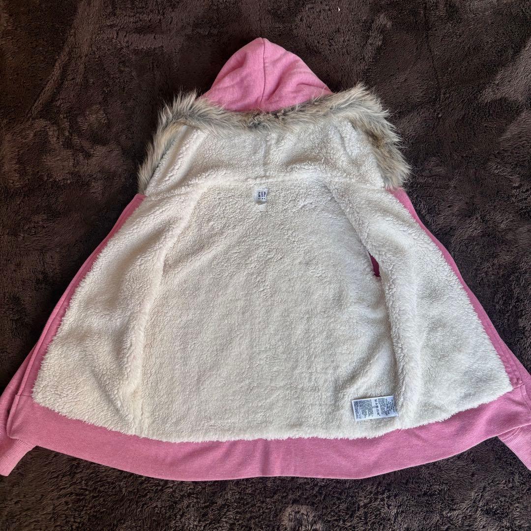 【希少】00s archive GAP fur zip hoodie Y2K