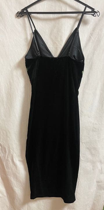 vintage rose embroidery dress ベロア ワンピース
