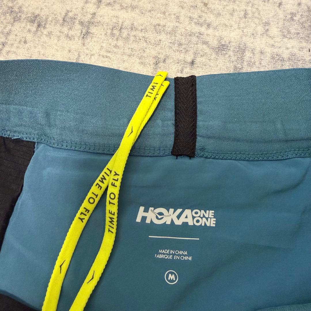 HOKA ランニングショーツ Mサイズ 青　新品
