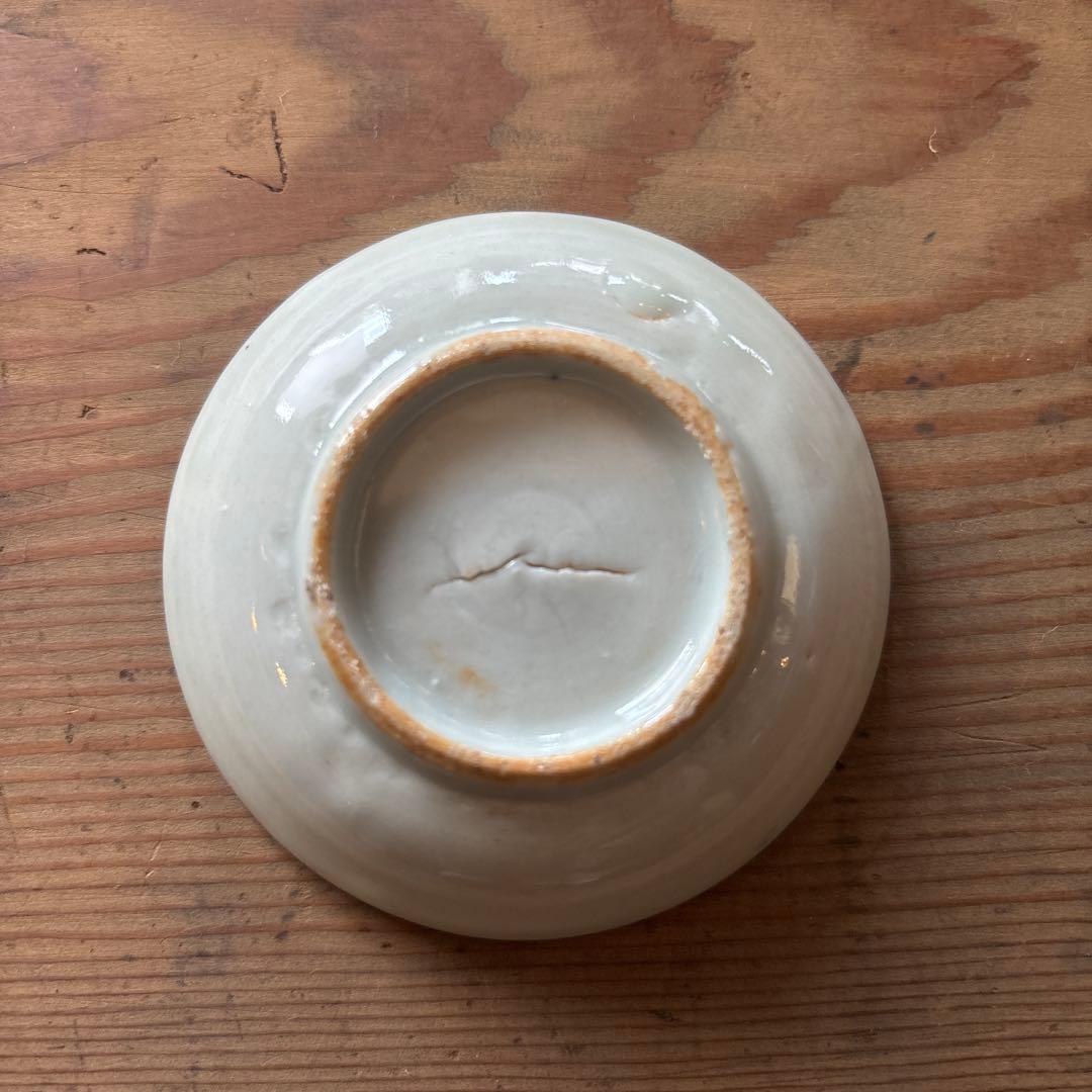 古伊万里　くらわんか　格子文　小皿　No.2 江戸時代中期
