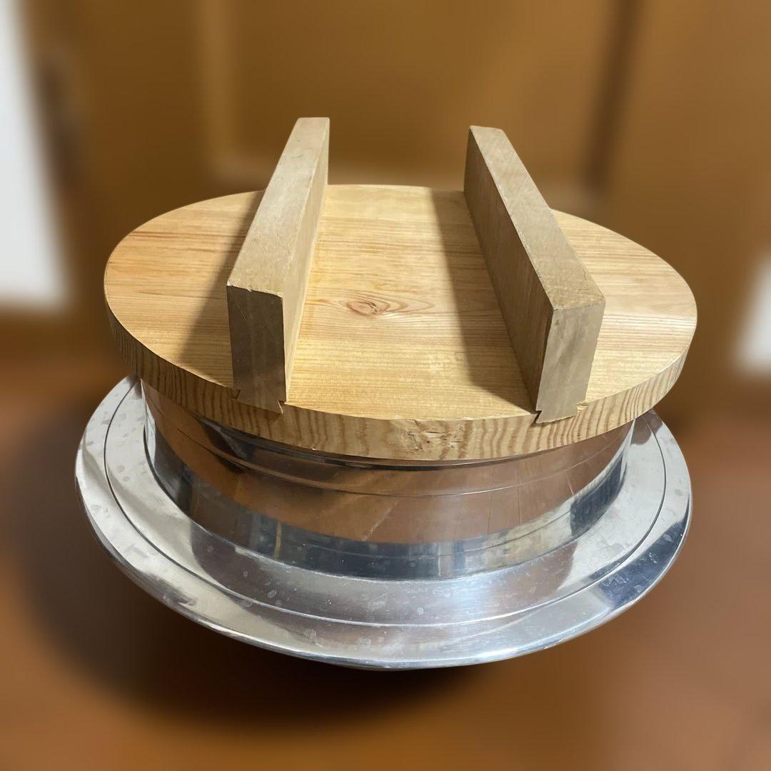木製 蓋付 羽釜 豊年釜 五進金属工業 30cm アルミ製