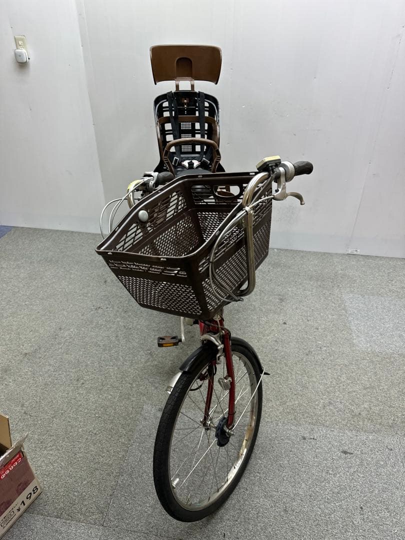 ブリヂストンアンジェリーノ チャイルドシート付き電動自転車　大型フロントカゴ