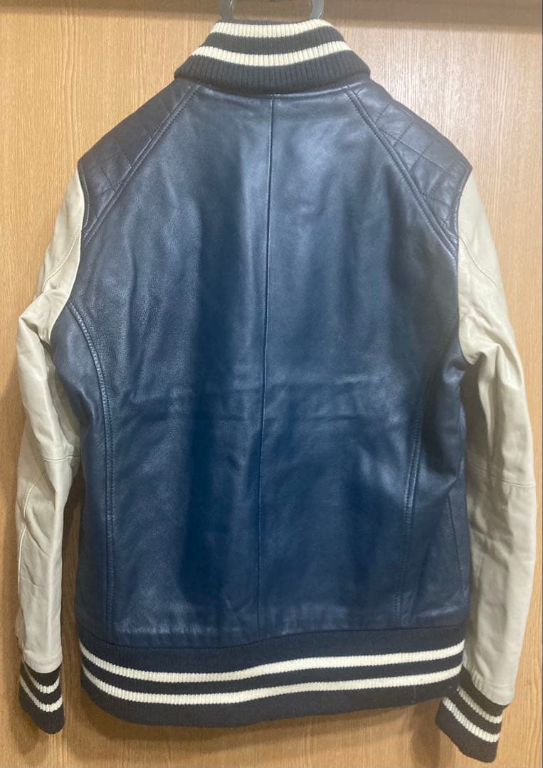 メンズビギ 羊革 レザー ブルゾン leather 本革 スタジャン ジャケット